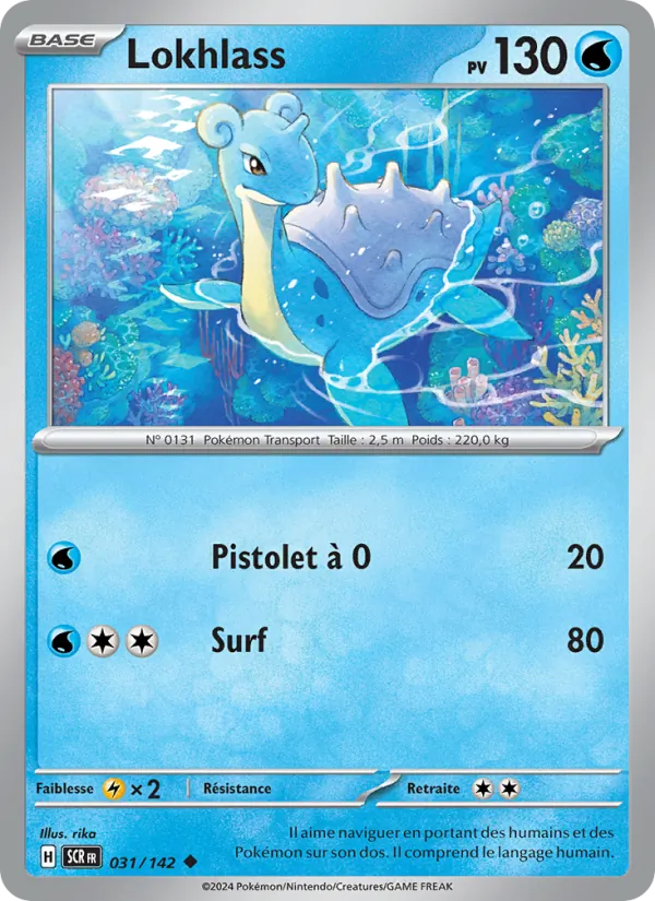 Carte Pokémon Lokhlass 031/142 de l'extension Couronne Stellaire