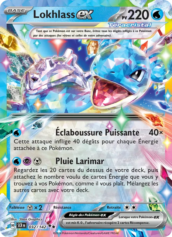 Carte Pokémon Lokhlass-ex 032/142 de l'extension Couronne Stellaire
