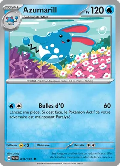 Carte Pokémon Azumarill 034 — Couronne Stellaire