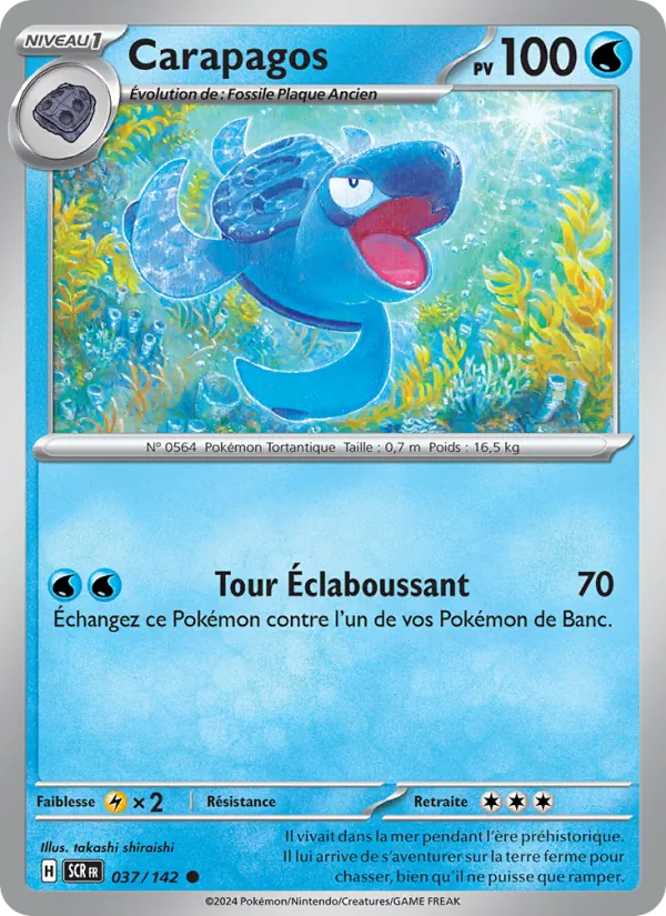 Carte Pokémon Carapagos 037/142 de l'extension Couronne Stellaire