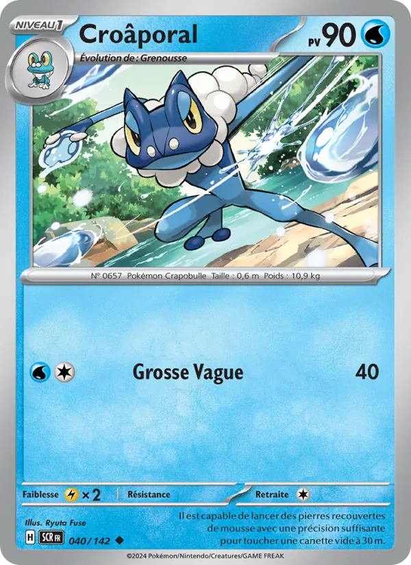 Carte Pokémon Croâporal 040/142 de l'extension Couronne Stellaire