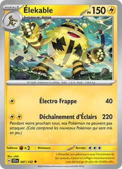 Carte Pokémon Élekable 047