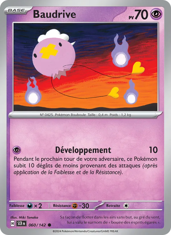 Carte Pokémon Baudrive 060/142 de l'extension Couronne Stellaire