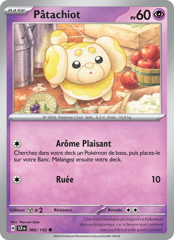Carte Pokémon Pâtachiot 066/142 de l'extension Couronne Stellaire