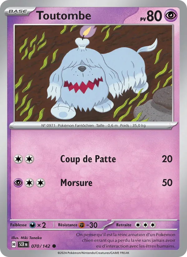 Carte Pokémon Toutombe 070/142 de l'extension Couronne Stellaire