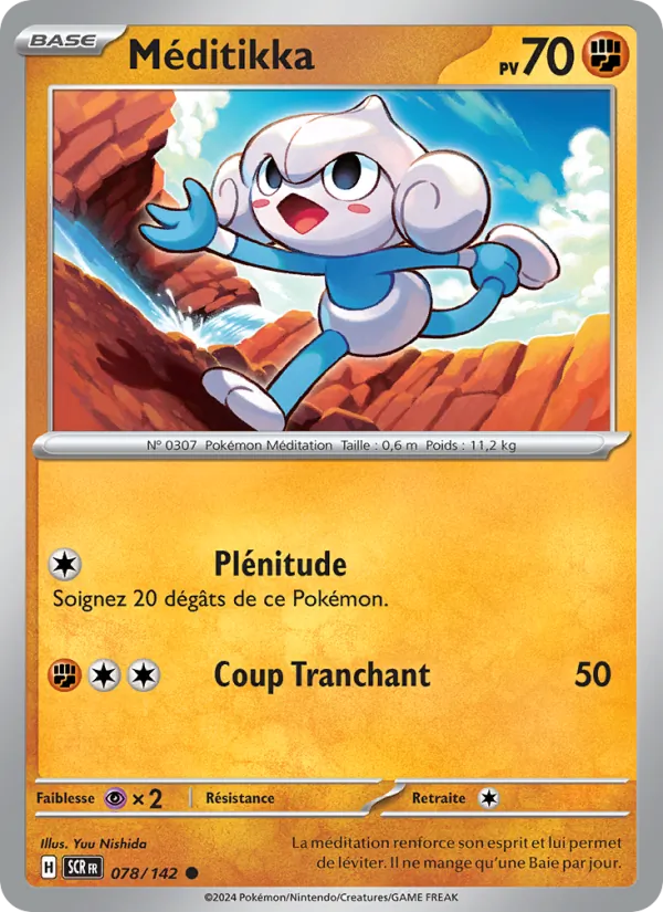 Carte Pokémon Méditikka 078/142 de l'extension Couronne Stellaire