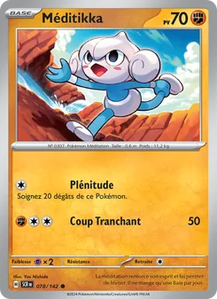 Carte Pokémon Méditikka 078
