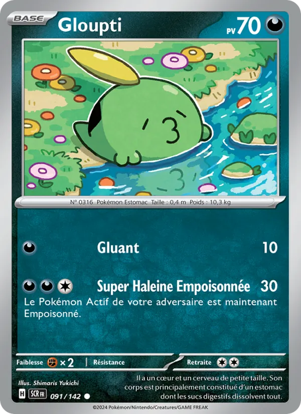 Carte Pokémon Gloupti 091/142 de l'extension Couronne Stellaire