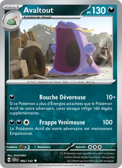 Carte Pokémon Avaltout 092