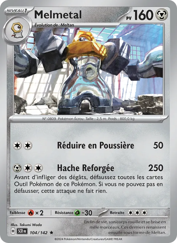 Carte Pokémon Melmetal 104/142 de l'extension Couronne Stellaire