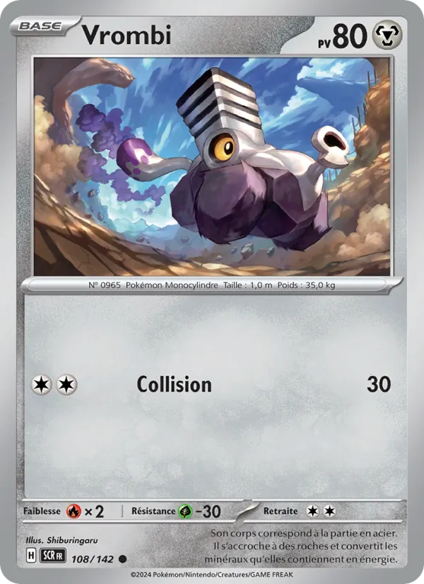 Carte Pokémon Vrombi 108/142 de l'extension Couronne Stellaire