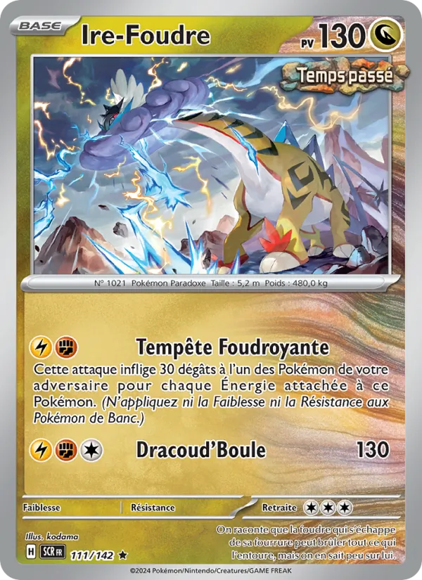 Carte Pokémon Ire-Foudre 111/142 de l'extension Couronne Stellaire