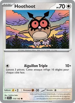 Carte Pokémon Hoothoot 114 — Couronne Stellaire