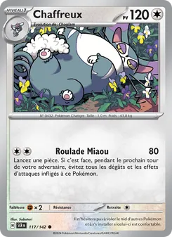 Carte Pokémon Chaffreux 117