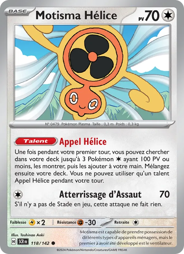 Carte Pokémon Motisma Hélice 118/142 de l'extension Couronne Stellaire