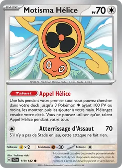 Carte Pokémon Motisma Hélice 118