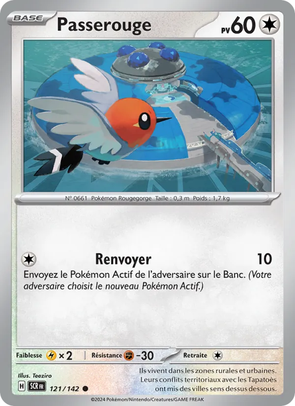 Carte Pokémon Passerouge 121/142 de l'extension Couronne Stellaire