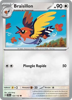 Carte Pokémon Braisillon 122