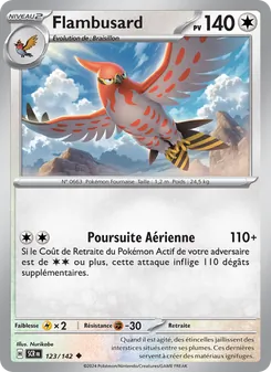 Carte Pokémon Flambusard 123