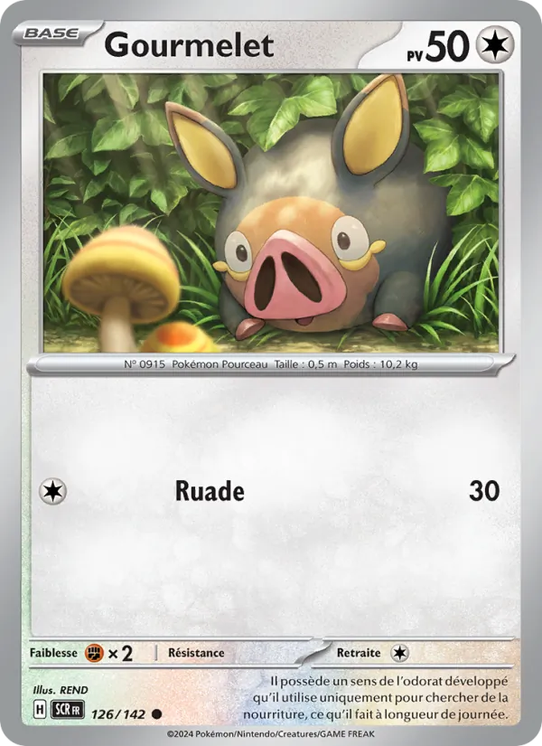 Carte Pokémon Gourmelet 126/142 de l'extension Couronne Stellaire