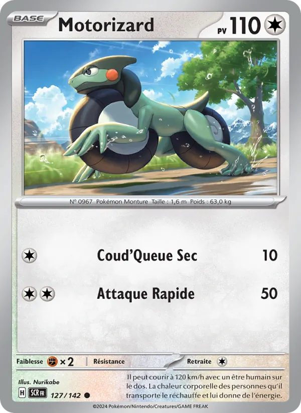 Carte Pokémon Motorizard 127/142 de l'extension Couronne Stellaire