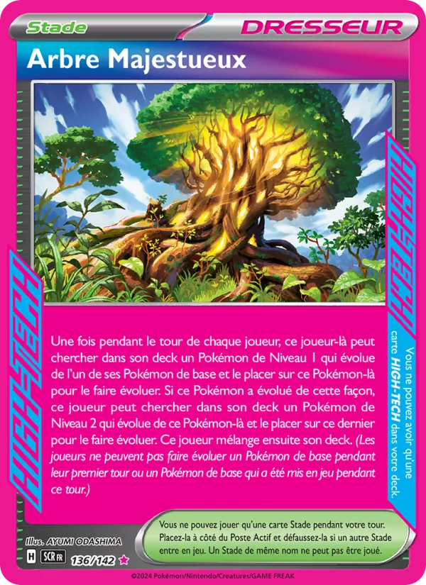 Carte Pokémon Arbre Majestueux 136/142 de l'extension Couronne Stellaire