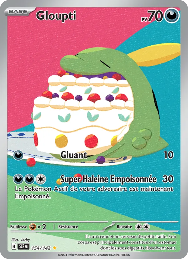 Carte Pokémon Gloupti 154/142 de l'extension Couronne Stellaire