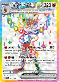 Carte Pokémon Pyrobut-ex 157