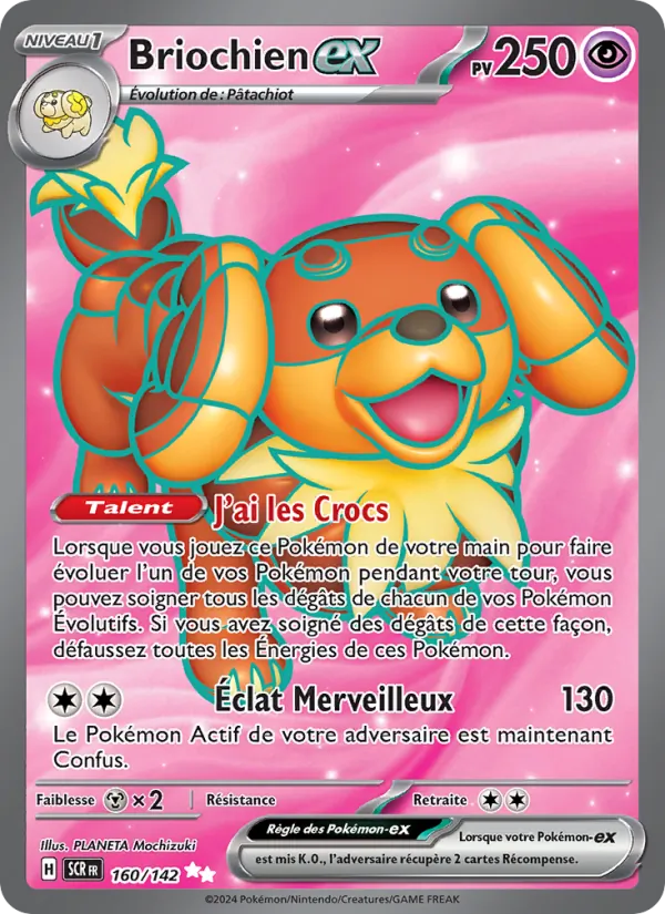 Carte Pokémon Briochien-ex 160/142 de l'extension Couronne Stellaire