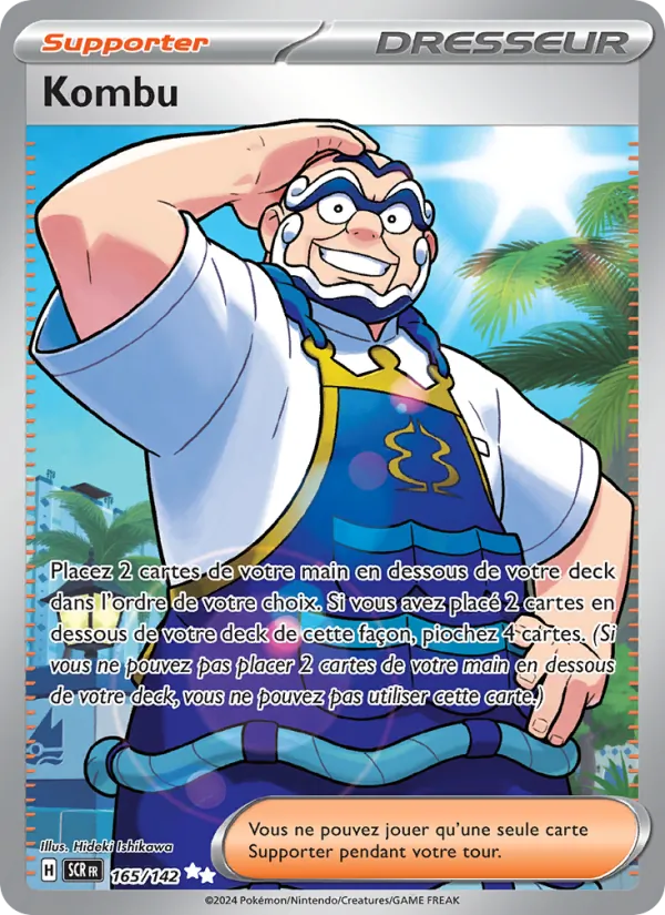 Carte Pokémon Kombu 165/142 de l'extension Couronne Stellaire