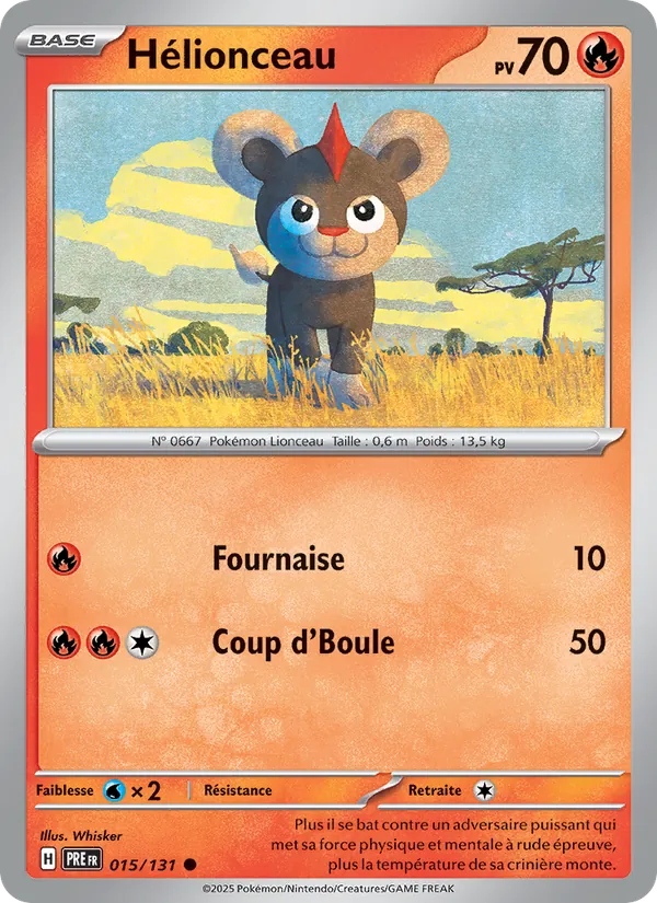 Carte Pokémon Hélionceau 015/131 de l'extension Évolutions Prismatiques