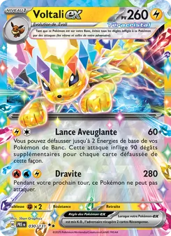 Carte Pokémon Voltali-ex 030