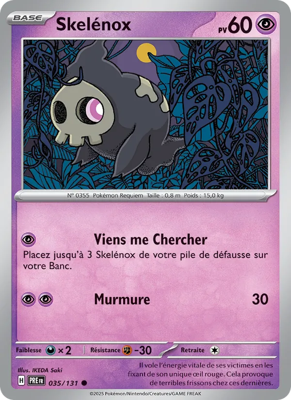 Carte Pokémon Skelénox 035/131 de l'extension Évolutions Prismatiques