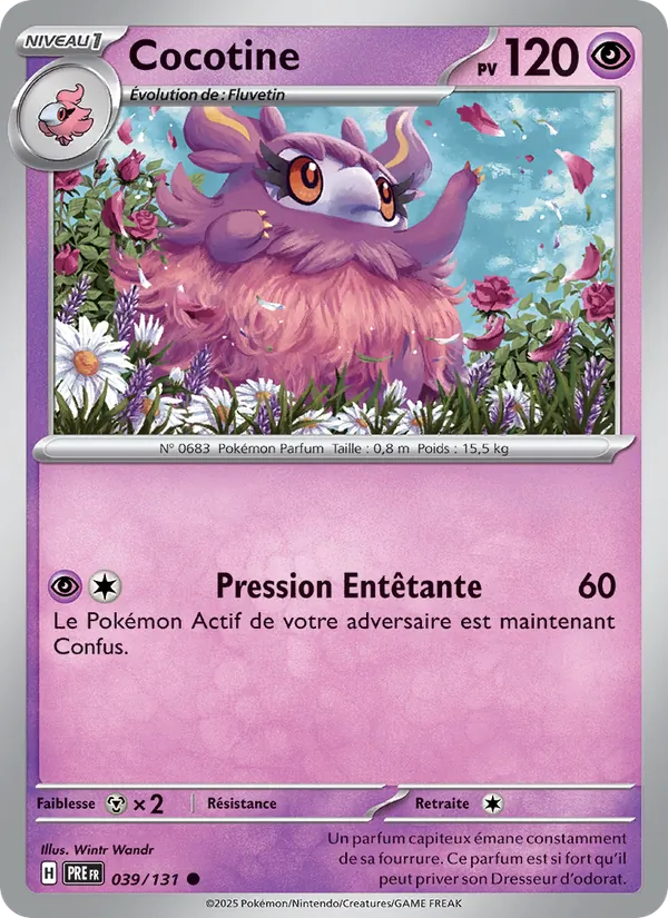 Carte Pokémon Cocotine 039/131 de l'extension Évolutions Prismatiques
