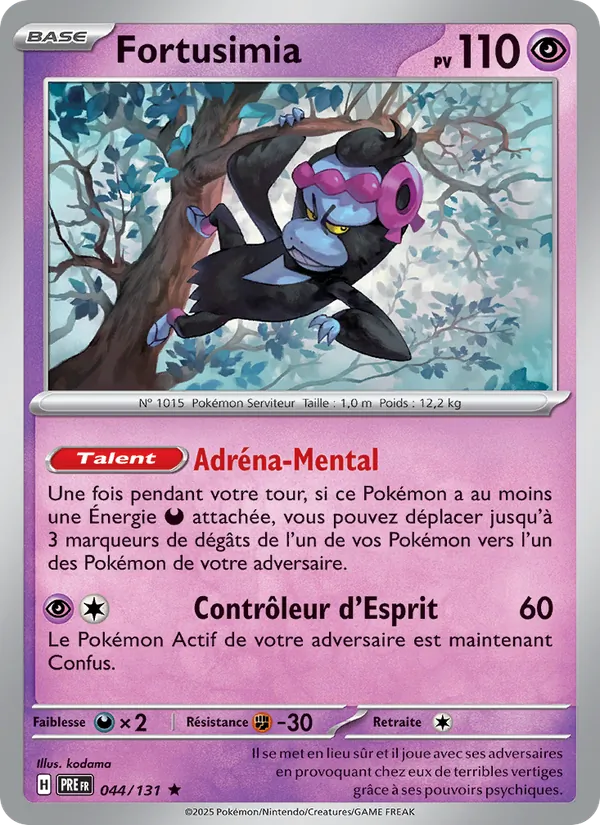 Carte Pokémon Fortusimia 044/131 de l'extension Évolutions Prismatiques