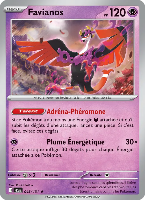 Carte Pokémon Favianos 045/131 de l'extension Évolutions Prismatiques
