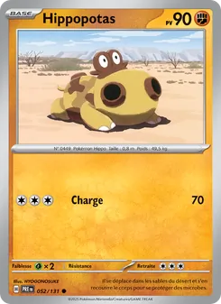 Carte Pokémon Hippopotas 052