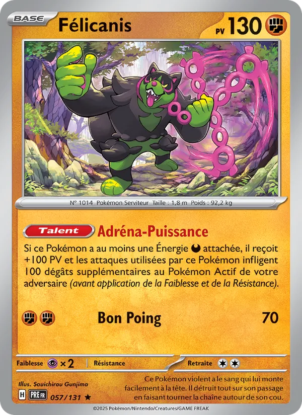 Carte Pokémon Félicanis 057/131 de l'extension Évolutions Prismatiques