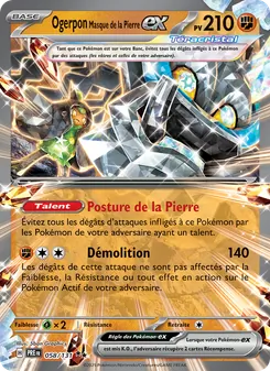 Carte Pokémon Ogerpon Masque de la Pierre-ex 058