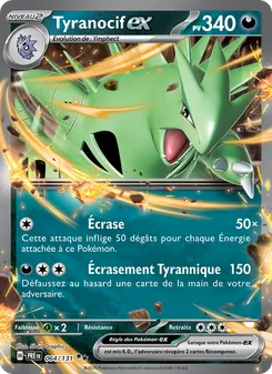 Carte Pokémon Tyranocif-ex 064