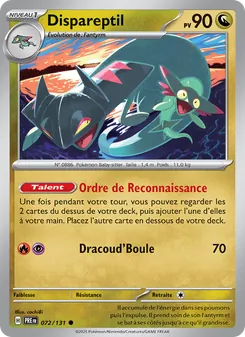 Carte Pokémon Dispareptil 072