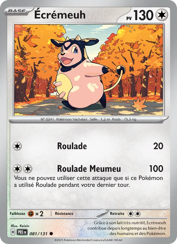 Carte Pokémon Écrémeuh 081/131 de l'extension Évolutions Prismatiques