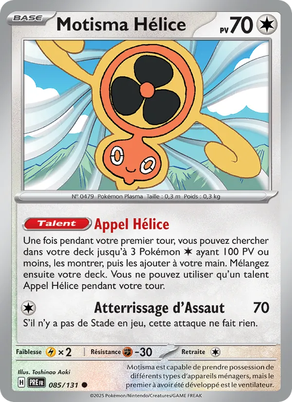 Carte Pokémon Motisma Hélice 085/131 de l'extension Évolutions Prismatiques