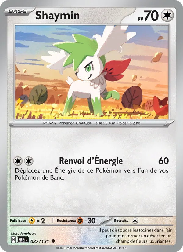 Carte Pokémon Shaymin 087/131 de l'extension Évolutions Prismatiques
