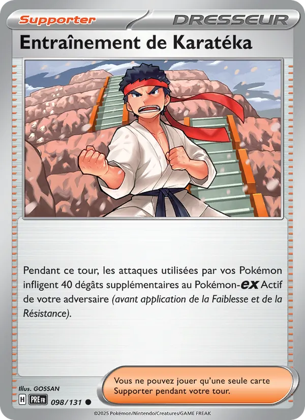 Carte Pokémon Entraînement de Karatéka 098/131 de l'extension Évolutions Prismatiques