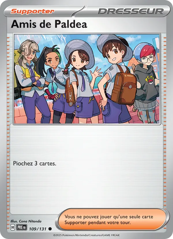 Carte Pokémon Amis de Paldea 109/131 de l'extension Évolutions Prismatiques