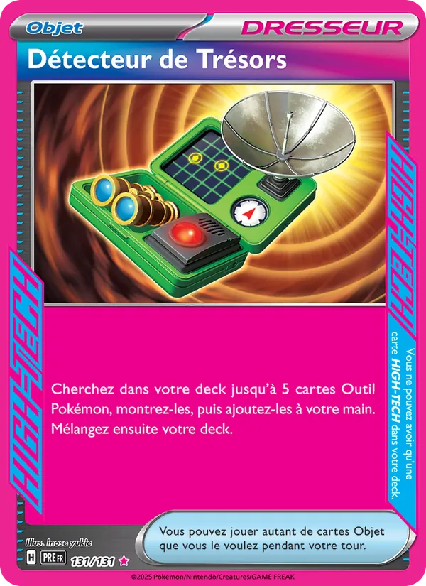 Carte Pokémon Détecteur de Trésors 131/131 de l'extension Évolutions Prismatiques
