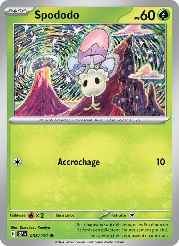 Carte Pokémon Spododo 008/191 de l'extension Étincelles Déferlantes