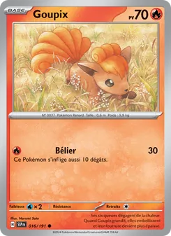 Carte Pokémon Goupix 016