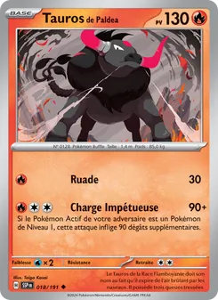 Carte Pokémon Tauros de Paldea 018